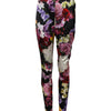 Dolce & Gabbana Multicolor Floral Legging Stretch Waist Pants