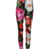 Dolce & Gabbana Multicolor Floral Legging Stretch Waist Pants