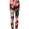 Dolce & Gabbana Multicolor Floral Legging Stretch Waist Pants