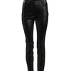 Dolce & Gabbana Black Cotton Stretch Silver Lurex Thread Pants