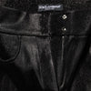 Dolce & Gabbana Black Cotton Stretch Silver Lurex Thread Pants