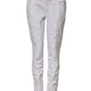 Dolce & Gabbana White Cotton Mid Waisted Women Denim Jeans