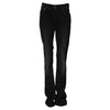 John Galliano Black Cotton Mid Waist Tapered Denim Jeans