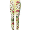 Dolce & Gabbana Yellow Silk Floral Leggings Pants
