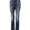 Dolce & Gabbana Blue Rhinestone Embellished Denim Jeans