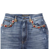 Dolce & Gabbana Blue Rhinestone Embellished Denim Jeans