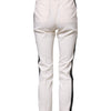 Dolce & Gabbana White Wool Tapered High Waist Pants