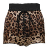 Dolce & Gabbana Brown Leopard High Waist Hot Pants Shorts
