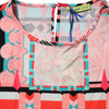 Versace Jeans Multicolor Print Short Sleeves Women Blouse Top