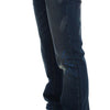 Costume National Blue Wash Paint Slim Fit Pants Jeans