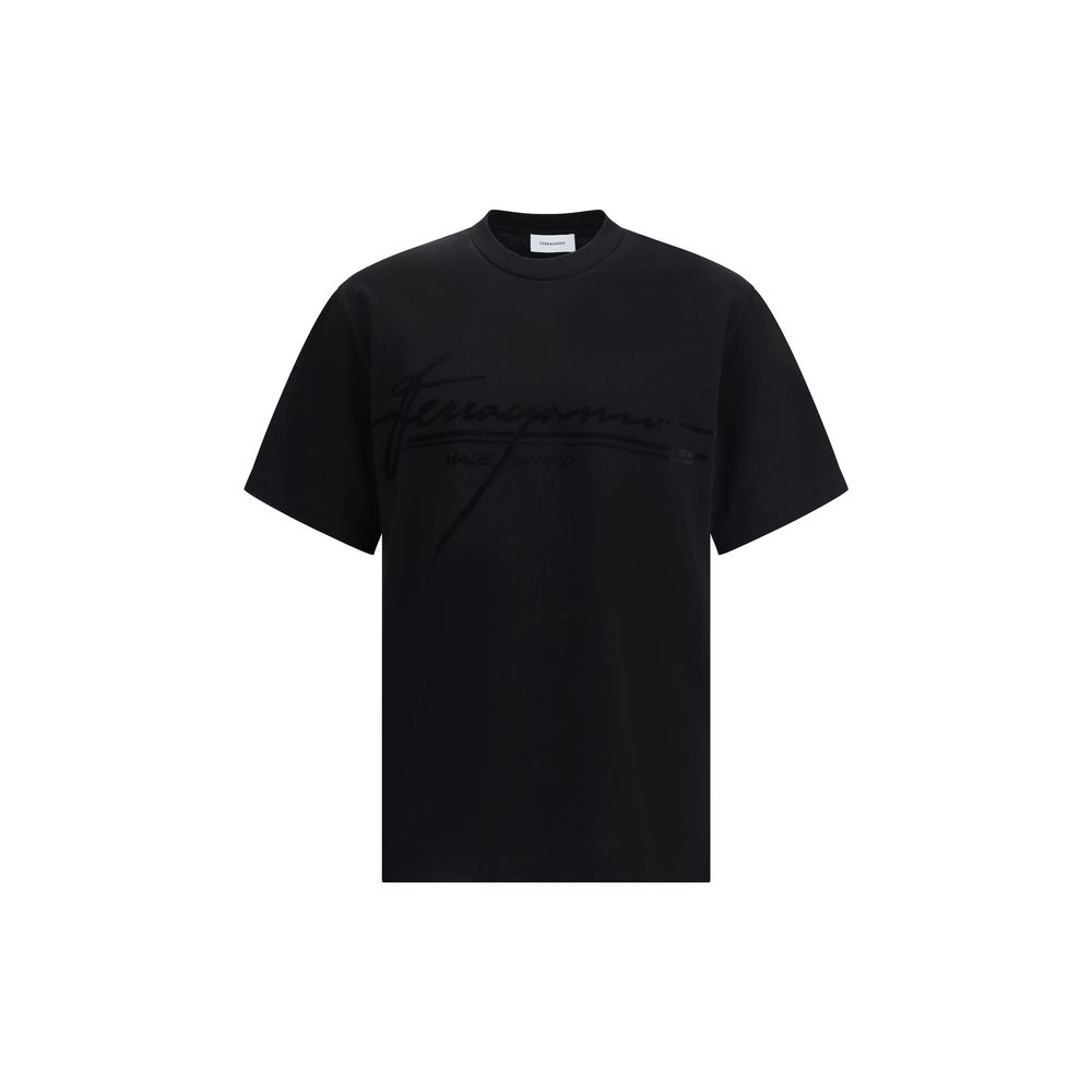 Ferragamo Schwarzes Baumwoll-T-Shirt