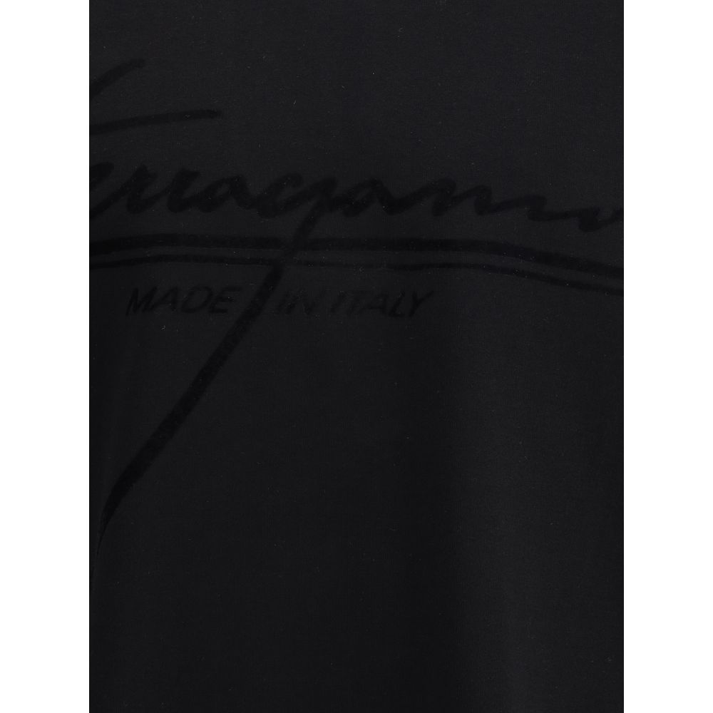 Ferragamo Schwarzes Baumwoll-T-Shirt