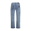 7FOR Blue Cotton Straight-Leg Jeans