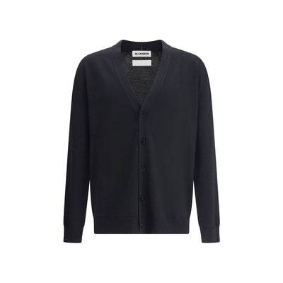 Jil Sander Strickjacke aus schwarzer Wolle