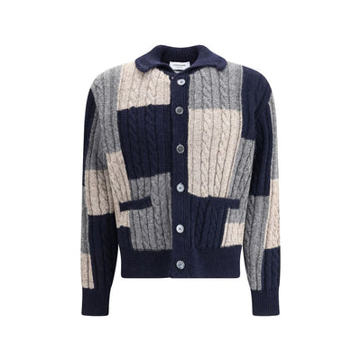 Thom Browne Mehrfarbige Wollstrickjacke