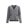 Thom Browne Strickjacke aus grauer Merinowolle