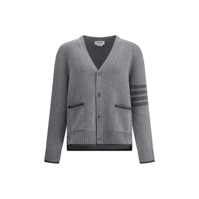 Thom Browne Strickjacke aus grauer Merinowolle