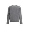 Thom Browne Strickjacke aus grauer Merinowolle