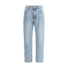 Brunello Cucinelli Light Blue Cotton Straight-Leg Jeans