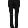 Dolce & Gabbana Black Tattered White Lining Skinny Denim Jeans