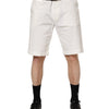 Dolce & Gabbana White Chinos Cotton Stretch Men Casual Shorts