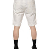 Dolce & Gabbana White Chinos Cotton Stretch Men Casual Shorts