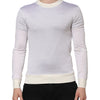 Dolce & Gabbana White Silk Crew Neck Long Sleeves T-shirt