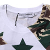 Dolce & Gabbana White Camouflage Cotton Men Crew Neck T-shirt