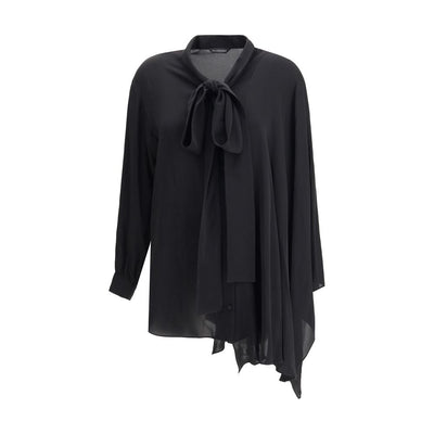 Balenciaga Black Silk Blouse