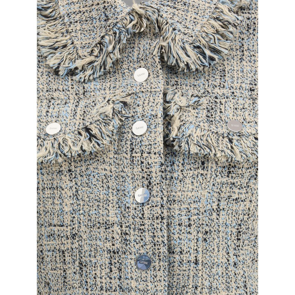 Ganni Mehrfarbiger Baumwollmantel