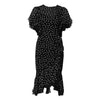 Dolce & Gabbana Black White Lace Polka Dot Chiffon Dress