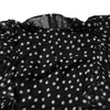 Dolce & Gabbana Black White Lace Polka Dot Chiffon Dress
