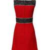 Dolce & Gabbana Red Wool Sleeveless A-line Flared Mini Dress