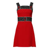 Dolce & Gabbana Red Wool Sleeveless A-line Flared Mini Dress