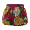 Dolce & Gabbana Red Floral High Waist Women Hot Pants Shorts