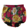 Dolce & Gabbana Red Floral High Waist Women Hot Pants Shorts