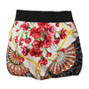 Dolce & Gabbana Multicolor Floral High Waist Hot Pants Shorts