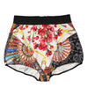 Dolce & Gabbana Multicolor Floral High Waist Hot Pants Shorts
