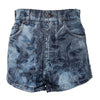 Dolce & Gabbana Blue Floral Print Denim Cotton Hot Pants Shorts