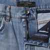 Dolce & Gabbana Blue Logo Plaque Denim Cotton Hot Pants Shorts