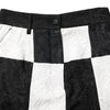 Dolce & Gabbana Black White Floral Brocade Hot Pants Shorts