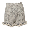 Dolce & Gabbana Metallic Bouclé Knit Cashmere Ruffled Shorts
