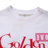 Golden Goose White Printed Round Neck T-shirt