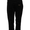 Dolce & Gabbana Black Cotton Skinny Capri Cropped Denim Jeans