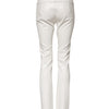 Dolce & Gabbana White Polyurethane High Waist Tapered Pants