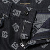 Dolce &amp; Gabbana – Schwarze Skinny-Jeans mit hohem Bund und DG-Logo