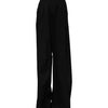 Dolce & Gabbana Black Cotton HighWaist Wide Leg Pants