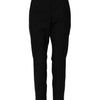 Dolce & Gabbana Black Wool High Waist Tapered Pants