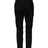 Dolce & Gabbana Black Wool High Waist Tapered Pants