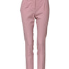 Dolce & Gabbana Pink Wool High Waist Tapered Pants